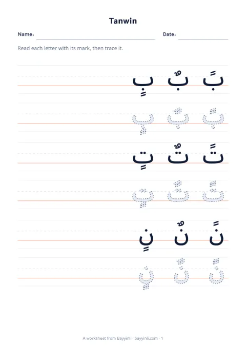 Sheet 2: Vowel marks